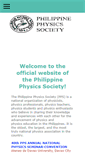 Mobile Screenshot of philippinephysicssociety.org